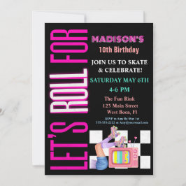 Let's Roll For, Rullskridsko Glow-fest Inbjudningar