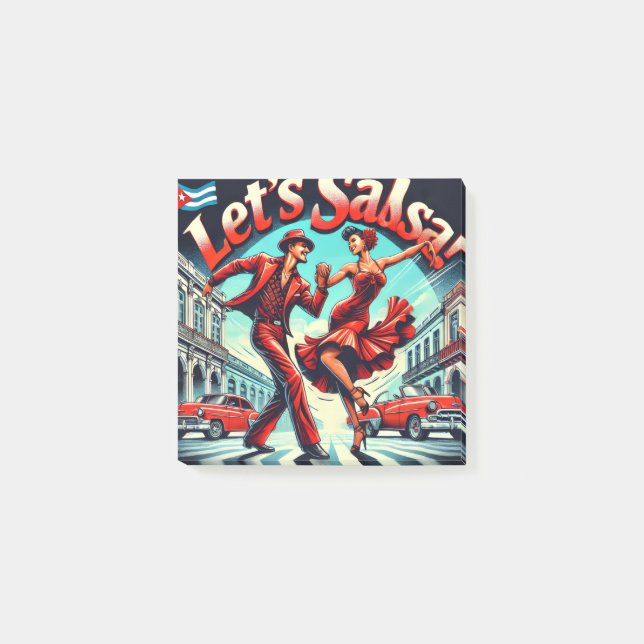 Lets Salsa ,Latin Dancing Post-it Block (Framsida)