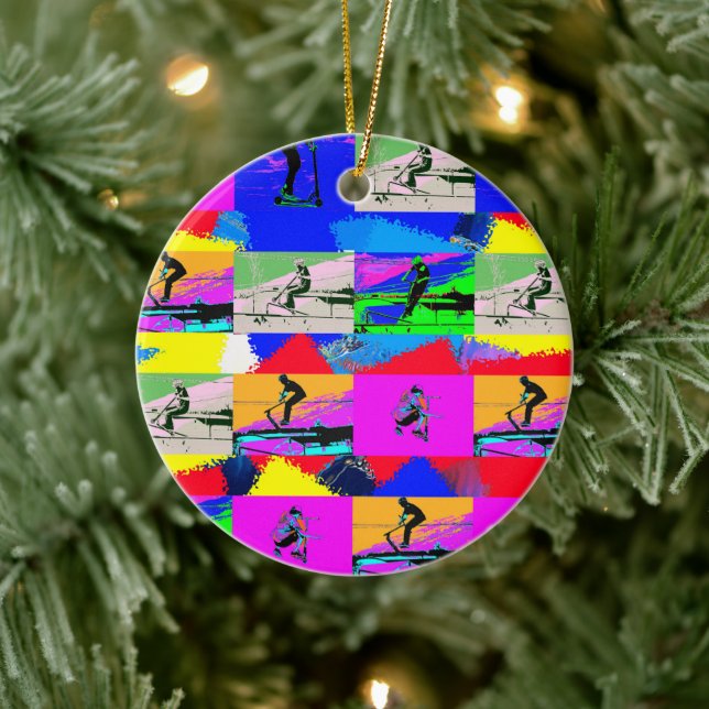 Lets Scoot - Stunt Scooter Rider Julgransprydnad Keramik (Träd)