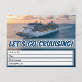 Let's Set Sail! Cruise Invitation Helg Vykort