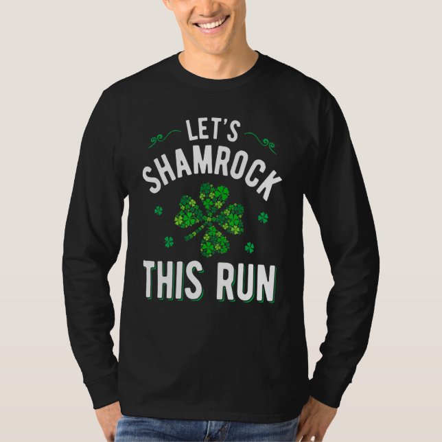 Lets Shamrock this Springa Irish T Shirt (Framsida)