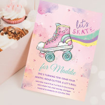 Lets Skate l Roller Skating party Girl Birthday