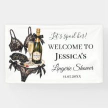 Let's Spoil Her Bra Lace Lingerie Bridal Shower