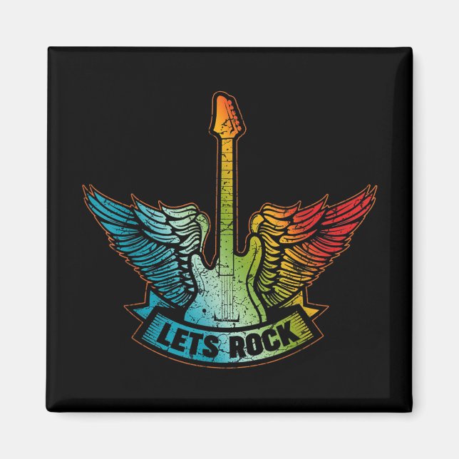 Let's Sten Legend Rock and roll Music Guitar Magnet (Framsidan)