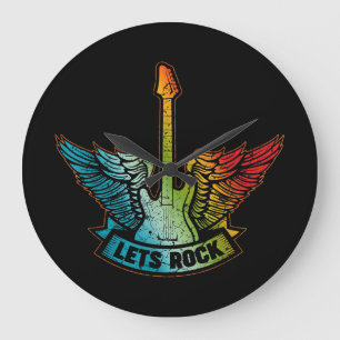 Let's Sten Legend Rock and roll Music Guitar Stor Klocka