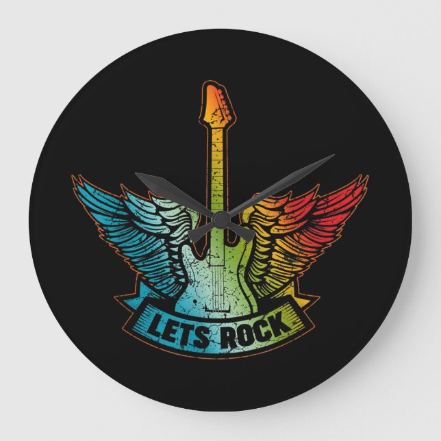 Let's Sten Legend Rock and roll Music Guitar Stor Klocka (Framsida)