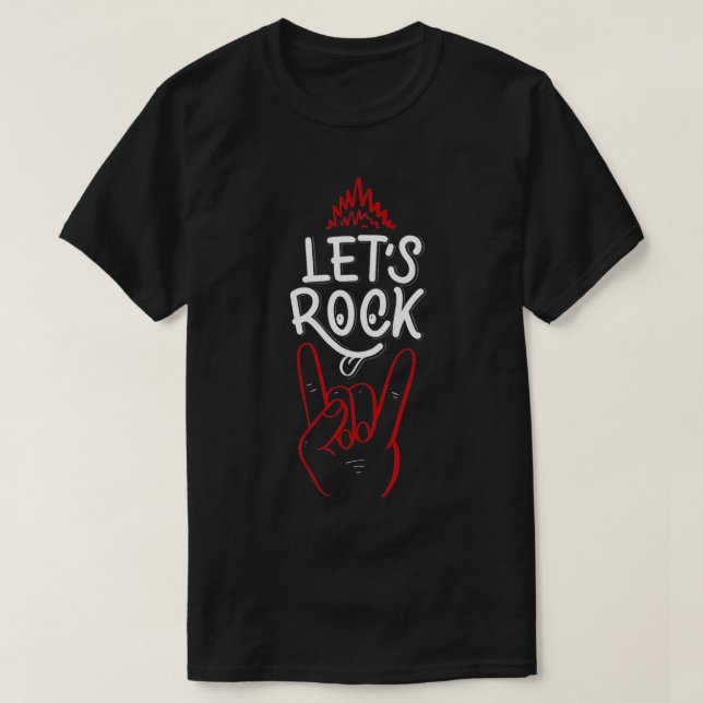 Lets Sten och Long Live Rock and roll T Shirt (Design framsida)
