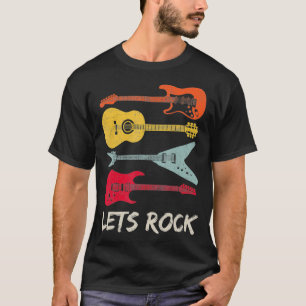 Lets Sten Rock n Roll Guitar Retro Gift Manar Wome T Shirt