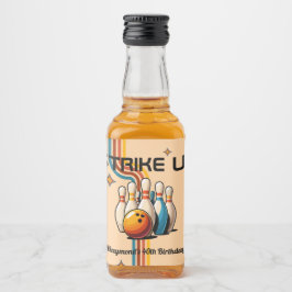 Let's Strike Up Some Fun Bowling Birthday Party Spritflaskor Etikett