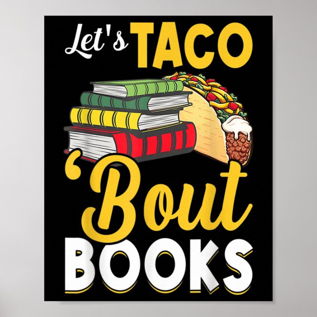 Lets Taco Bout Bokar Bok Älskare Cinco De Mayo Bok Poster (Framsidan)
