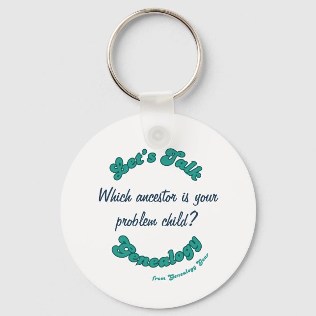 Let's Talk Genealogy: Problem Child Nyckelring (Framsida)