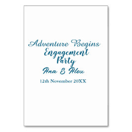 lets the adventure begins engagement party name da bordsnummer