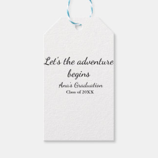 lets the adventure begins graduation class of 20XX Presentetikett