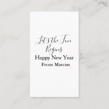 lets the fun begins happy new year name year simpl