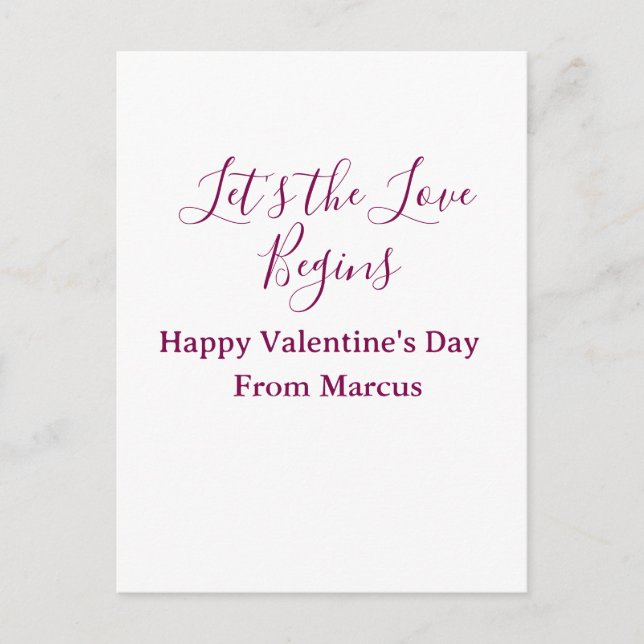 lets the fun begins happy new year name year simpl vykort (Framsida)