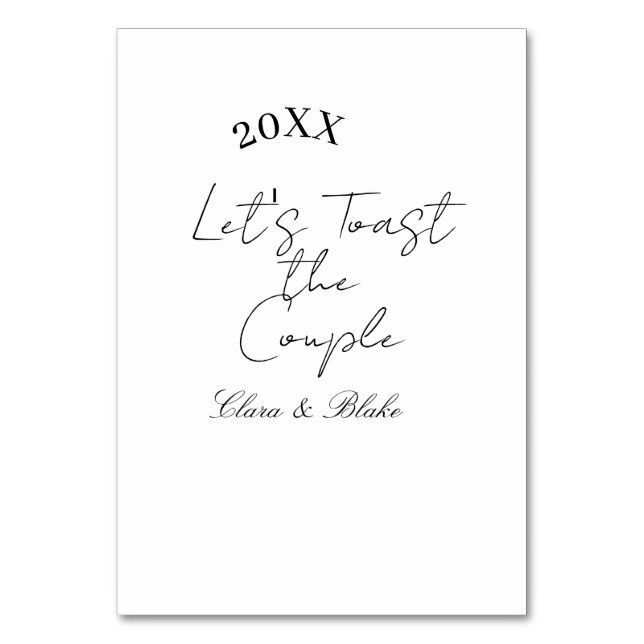 Let's toast the couple engagement wedding party ye bordsnummer (Framsidan)