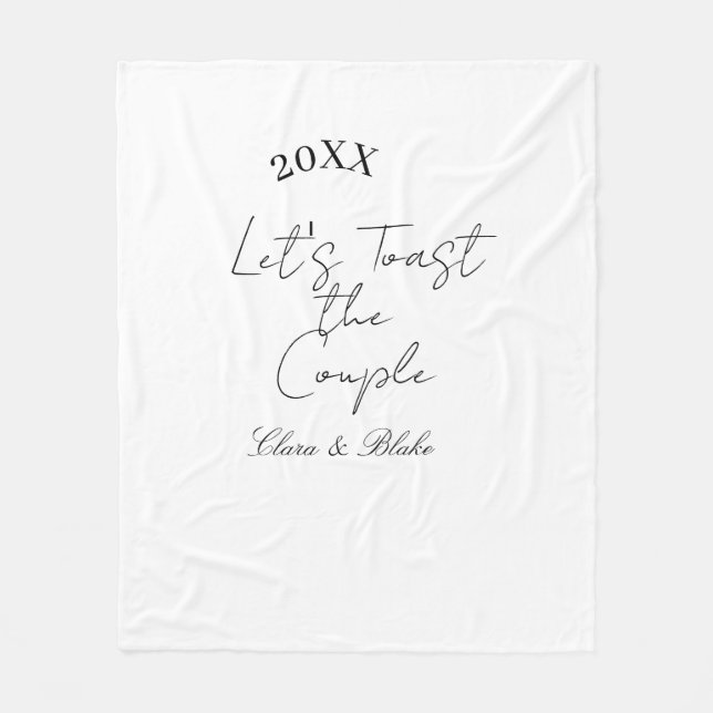 Let's toast the couple engagement wedding party ye fleecefilt (Framsidan)