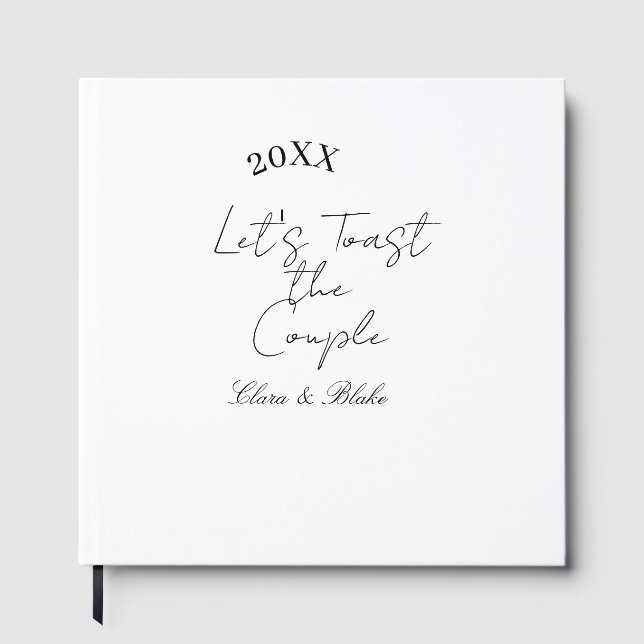 Let's toast the couple engagement wedding party ye gästböcker (Framsida)