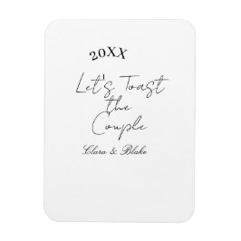 Let's toast the couple engagement wedding party ye magnet
