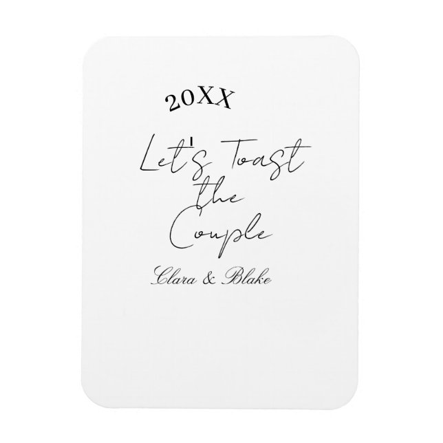 Let's toast the couple engagement wedding party ye magnet (Vertikal)