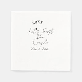 Let's toast the couple engagement wedding party ye pappersservett