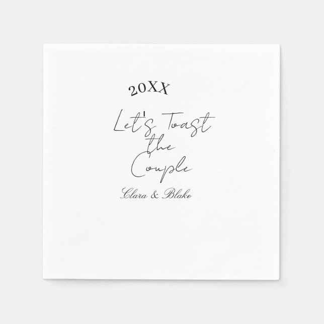 Let's toast the couple engagement wedding party ye pappersservett (Framsidan)
