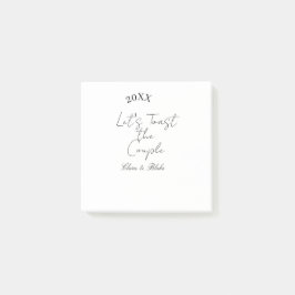 Let's toast the couple engagement wedding party ye post-it block