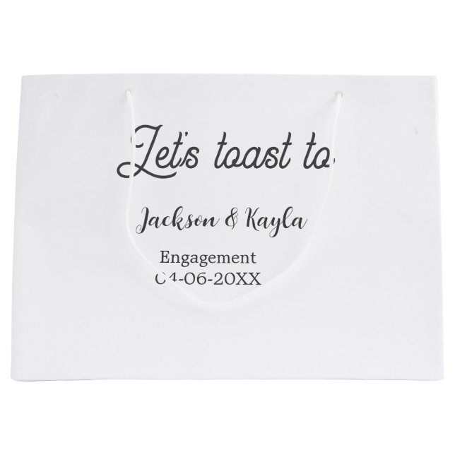 Let's toast to engagement party name date elegant  (Framsidan)