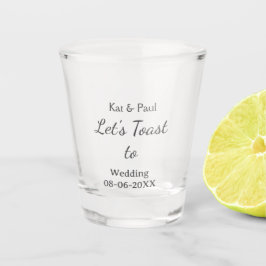 Let's toast to wedding add name date simple couple