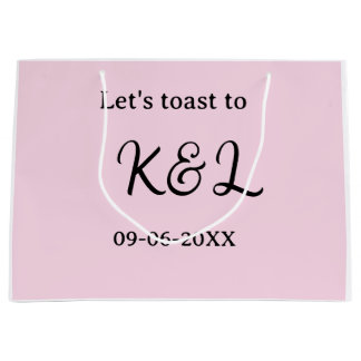 Let's toast to wedding engagement name letter pink