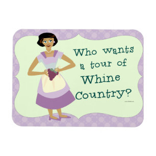 Lets Tour Whine Land Retro Roligt Kitsch Magnet