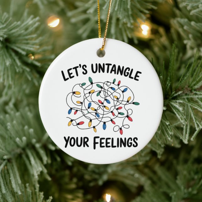Let's Untangle Your Feelings School Counselor  Julgransprydnad Keramik (Träd)