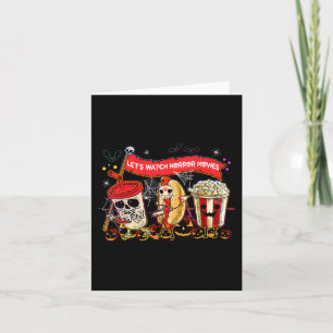 Lets Watch Horror Movies Halloween Roligt Ghost Sk Kort