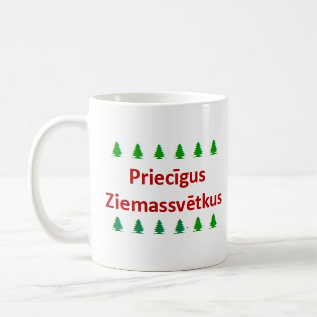 lett glädjelig jul kaffemugg (Vänster)
