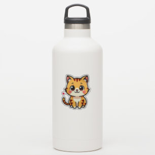 Lett orange tabby kattunge – Söt dekal