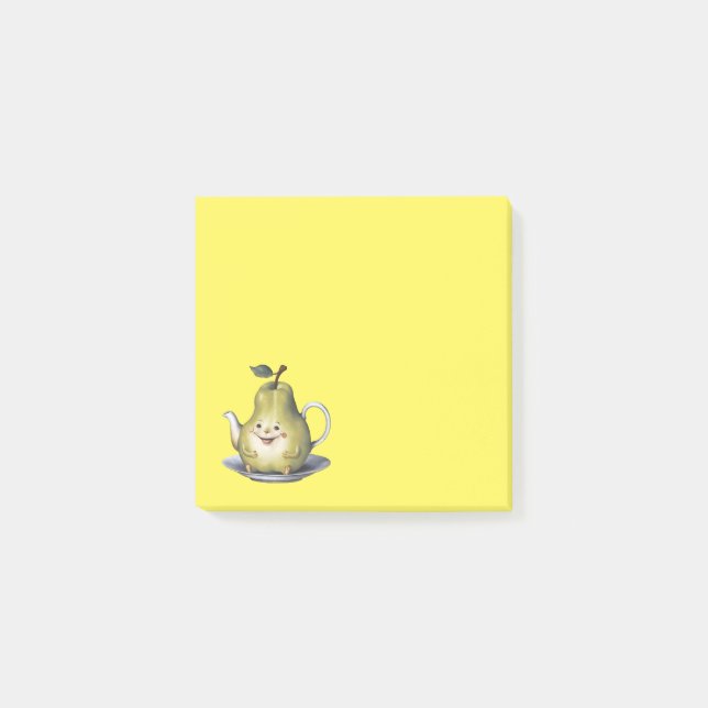 Lettande Päron Tekanna Post-it Block (Framsida)