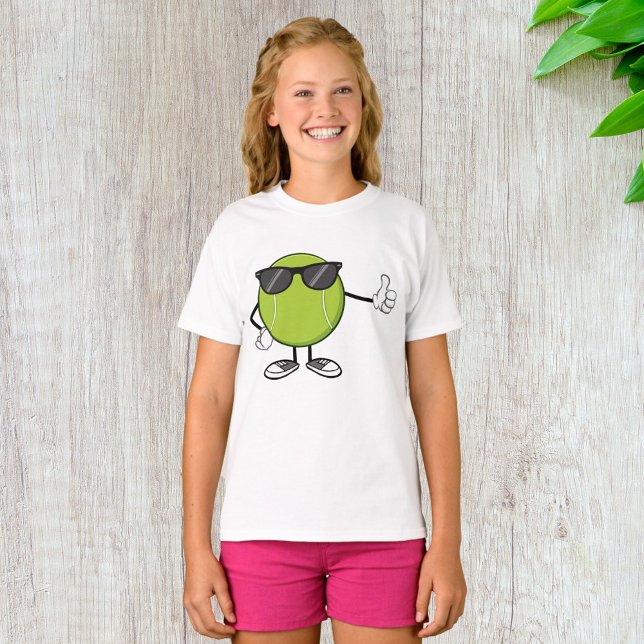 Lettande tennisboll med solglasögon t shirt (Skapare uppladdad)