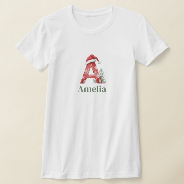 Letter A Personalized T Shirt (Laydown)