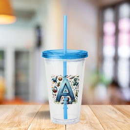 Letter A water bottle Boys Take Away Mugg