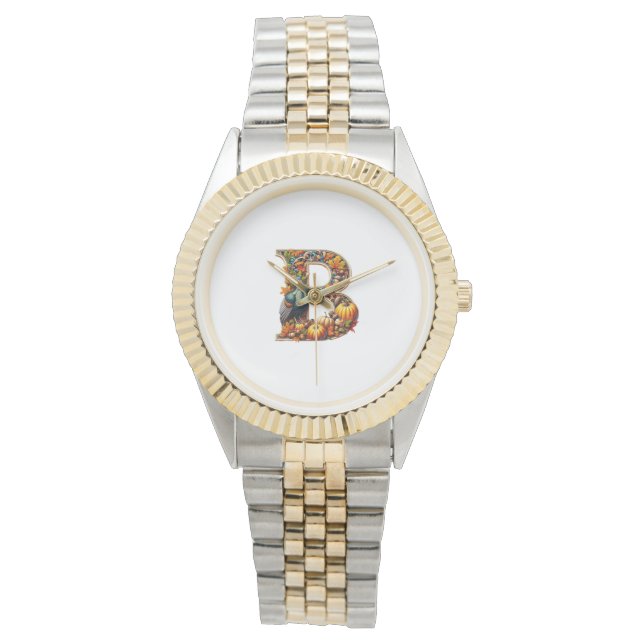 Letter B in Thanksgiving style Armbandsur (Framsida)