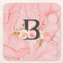 Letter B Underlägg Papper Kvadrat