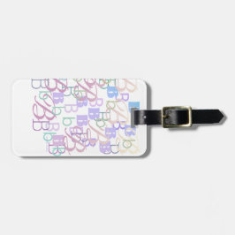 Letter Confetti "B" Bagagebricka
