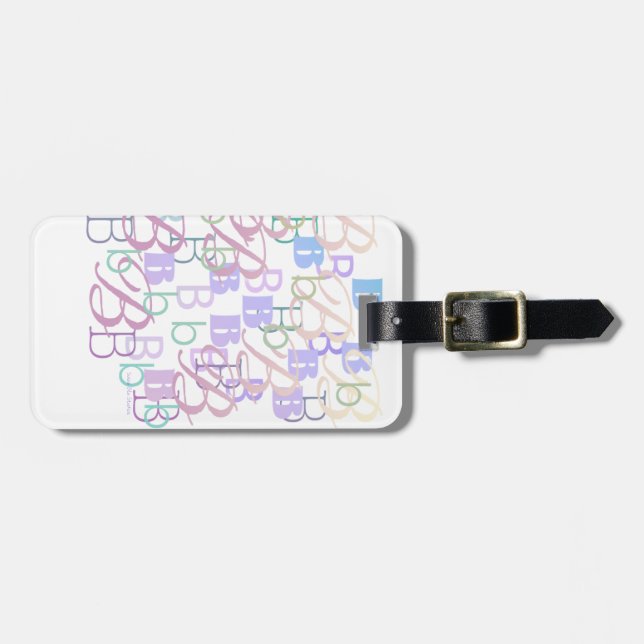 Letter Confetti "B" Bagagebricka (Horisontell Framsida)