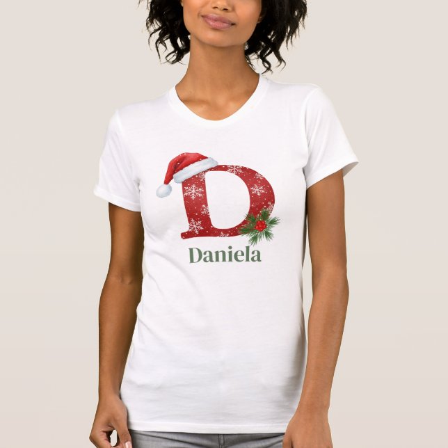 Letter D Personalized T Shirt (Framsida)