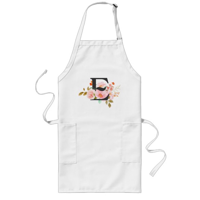 Letter E Long Apron Långt Förkläde (Framsidan)