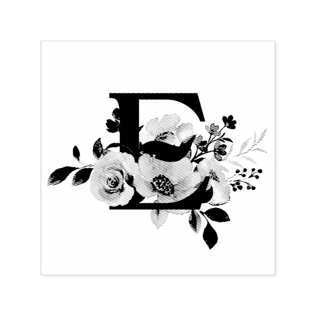 Letter E Självfärgande Stämpel (Design)