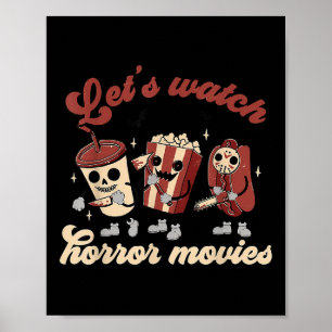 Letter från Halloween ser skräckfilmer och frossa Poster