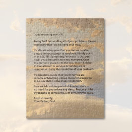 Letter From God Jigsaw Puzzle Pussel