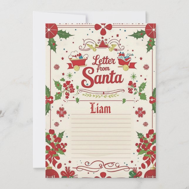 Letter from Santa | Official North Pole Christmas  Inbjudningar (Framsida)