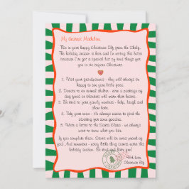 Letter from the Christmas Elf North Pole Deed List Inbjudningar